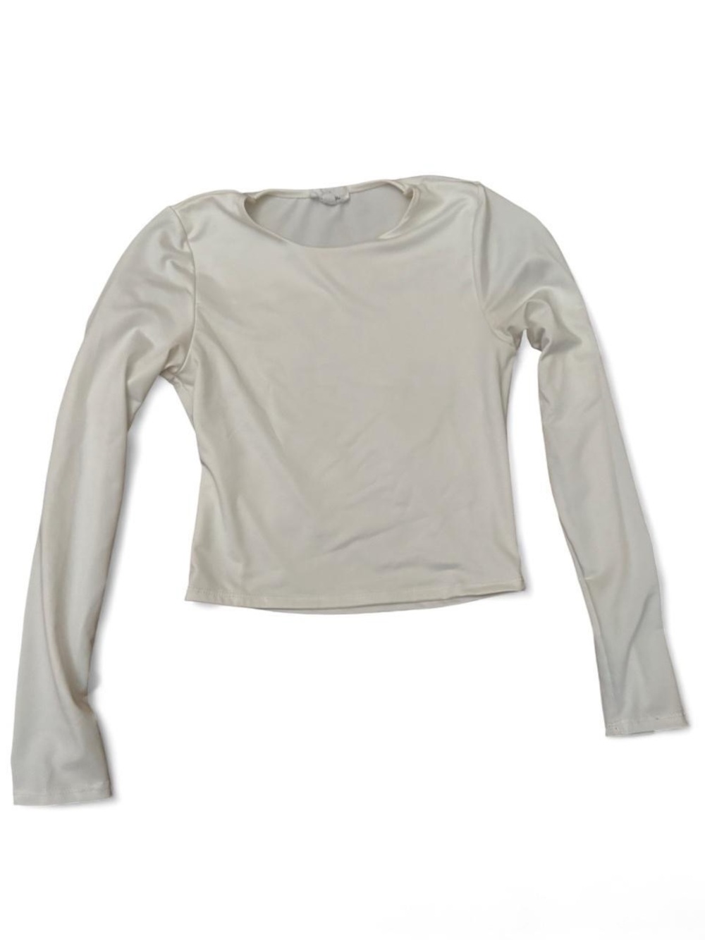 Women’s Long Sleeve White Crop Top